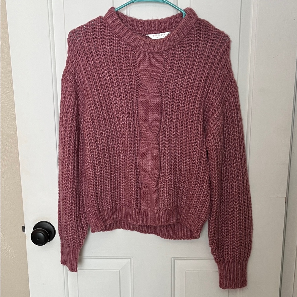 Belle Du Jour Dusty Rose Turtleneck Sweater